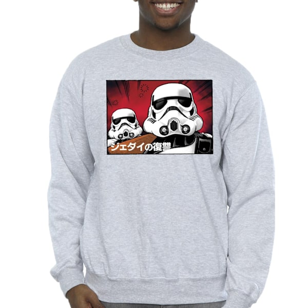 Star Wars Stormtrooper japansk sweatshirt för män XL Sports Grey Sports Grey XL