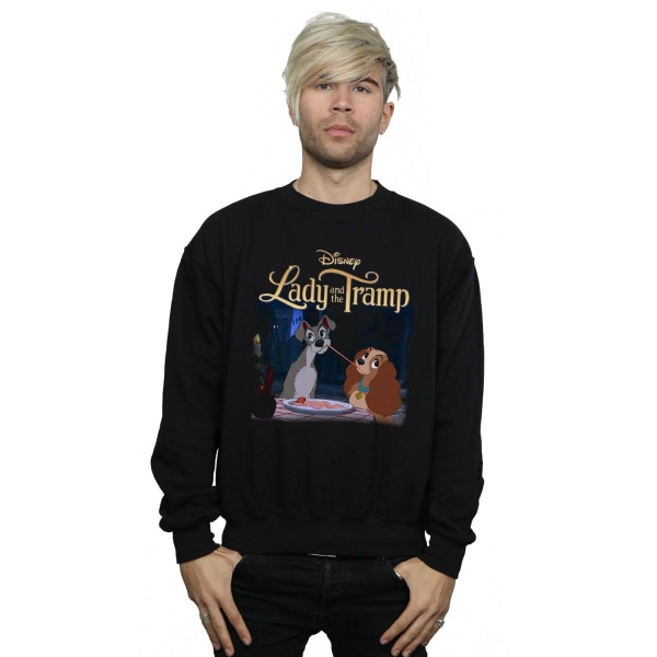 Disney Mens Lady And The Tramp Homage Sweatshirt S Svart Black S