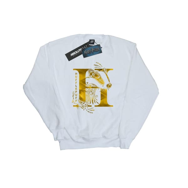 Harry Potter Hufflepuff Badger Sweatshirt XL Vit White XL