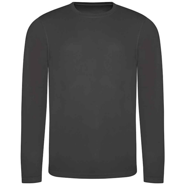 AWDis Cool Mens Moisture Wicking Long-Sleeved T-Shirt XL Charco Charcoal XL