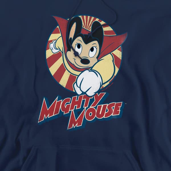 Mighty Mouse Herr Den Enda Hoodien M Marinblå Navy M