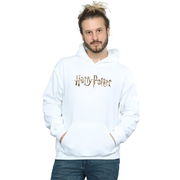 Harry Potter Herr Fullfärg Logotyp Hoodie S Vit White S