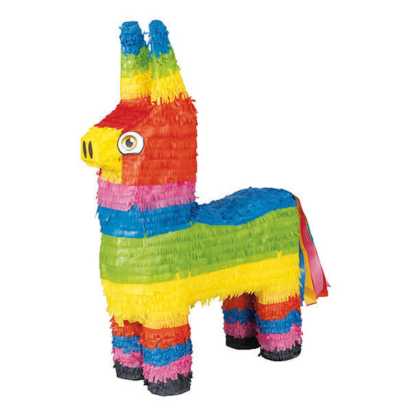 Unik fest traditionell regnbågsåsna Pinata One Size M Multicoloured One Size