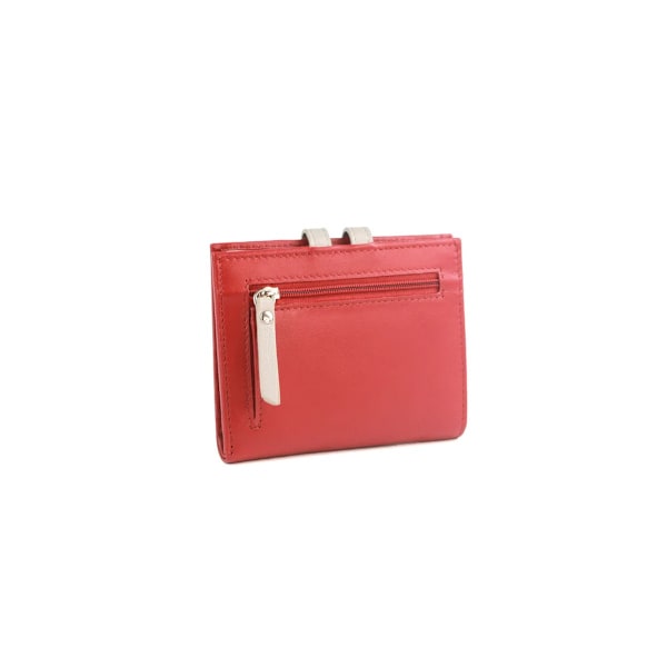 Eastern Counties Leather Cassie Kontrastpanel Läderplånbok På Red/Ivory One Size