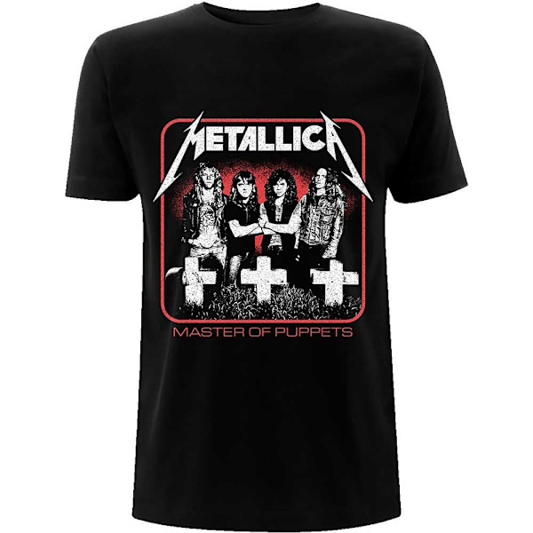 Metallica Unisex Vuxen Master Of Puppets Vintage Foto Bomull T-shirt Black S