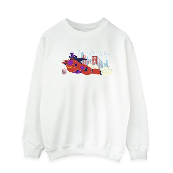 Disney Herr Big Hero 6 Baymax Hiro Bridge Sweatshirt XXL Vit White XXL