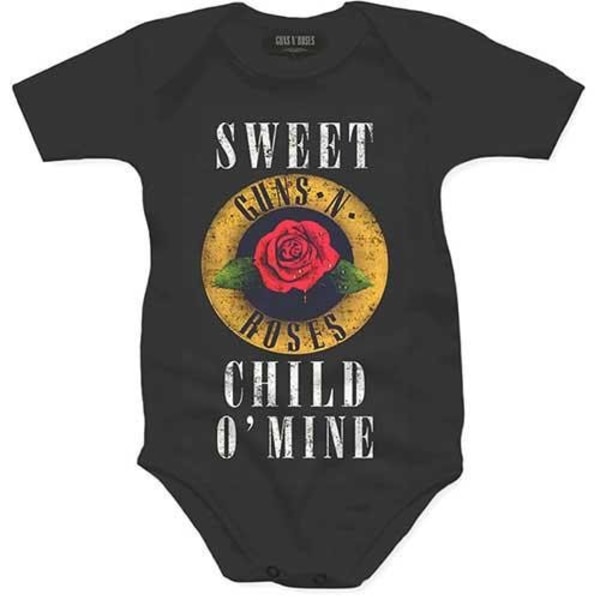 Guns N Roses Baby Child O´ Mine Rose Babygrow 24 Months Svart Black 24 Months
