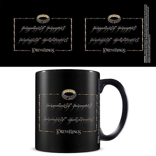 The Lord Of The Rings One Ring Mugg 12cm x 10.5cm x 8.7cm Svart/ Black/Gold 12cm x 10.5cm x 8.7cm