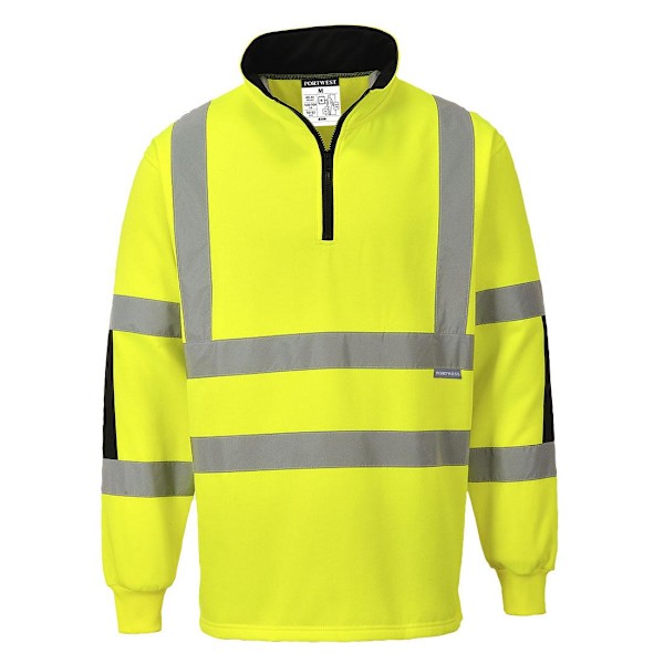 Portwest Xenon Hi-Vis Rugbytröja XS Gul Yellow XS
