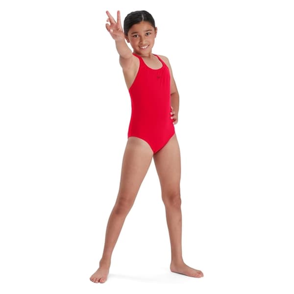 Speedo Flickor Medalist Endurance+ Baddräkt i Ett Stycke 9-10 År Red 9-10 Years
