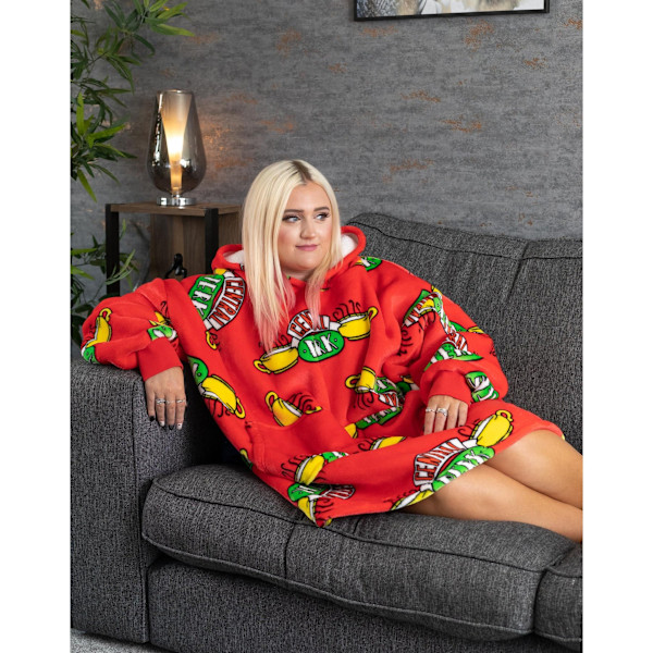 Friends Unisex Vuxen Oversized Hoodiefilt En Storlek Röd Red One Size