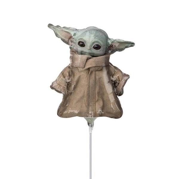 Star Wars: The Mandalorian Am Stab Mini Baby Yoda Folieballong Green/Brown One Size
