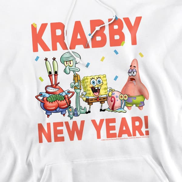 SvampBob Fyrkant Herr Krabby Nyår Huvtröja M Vit White M