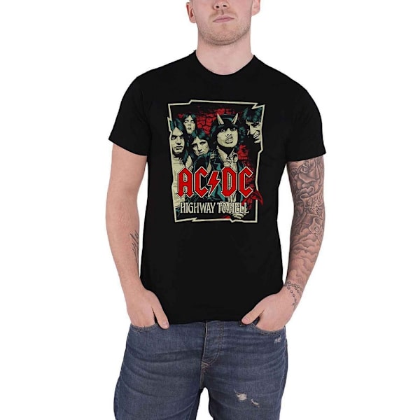 AC/DC Unisex Vuxen Highway To Hell Sketch T-shirt M Svart Black M