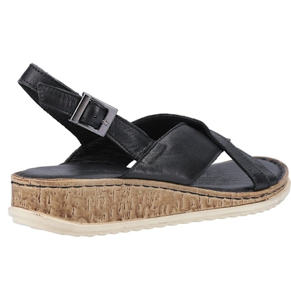 Hush Puppies Dam/Dam Elena Läder Kilklack Sandal 8 UK Svart Black 8 UK