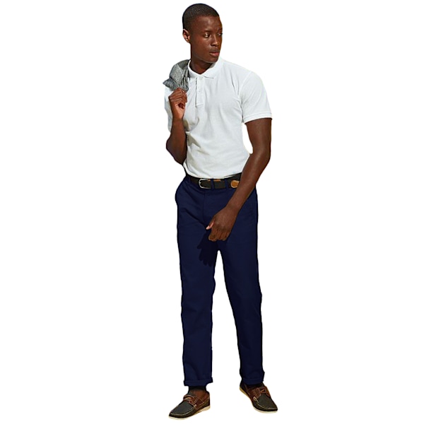 Asquith & Fox Herr Classic Casual Chinos/Byxor XST Marinblå Navy XST