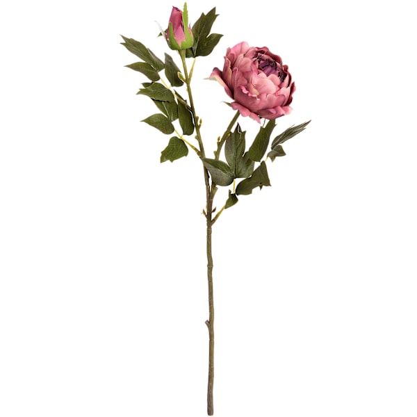Hill Interiors Konstgjord Ros Pion Spray En Storlek Djup Rosa Deep Pink One Size