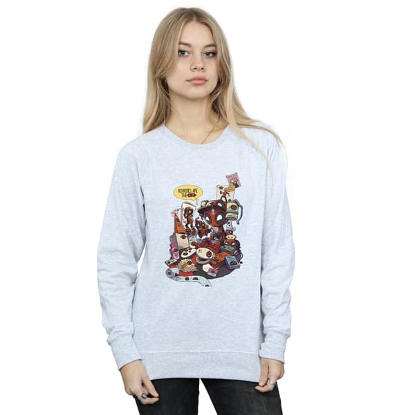 Marvel Womens/Ladies Deadpool Merchandise Royalties Sweatshirt Black M