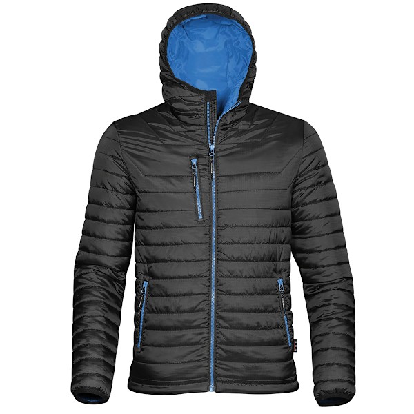 Stormtech Herr Gravity Huvförsedd Termisk Vinterjacka (Hållbar Vattenavvisande) Black/Marine Blue M