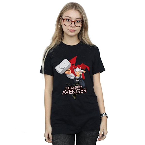 Marvel Dam/Damer Thor The Mighty Avenger Bomull Boyfriend T-Shirt Black S