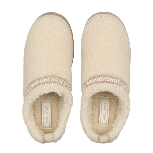 Jack Wills Dam Mocka Plattformstofflor 8 UK Cream Cream 8 UK