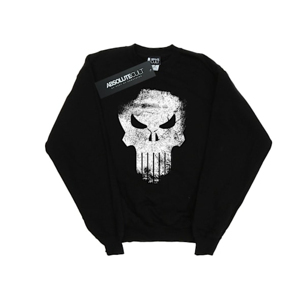 Marvel Dam/Kvinnor The Punisher Distrressed Skull Sweatshirt Black M