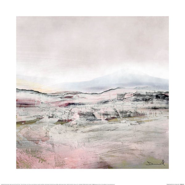 Dan Hobday Distant Land Print 40cm x 40cm Rosa/Grå Pink/Grey 40cm x 40cm