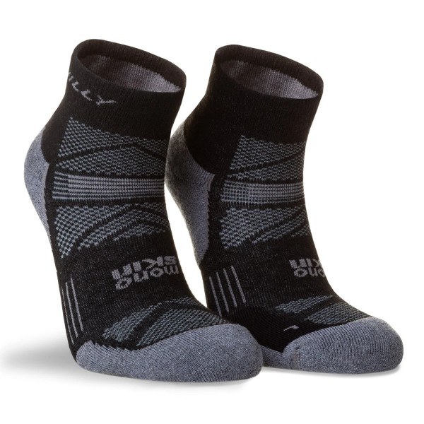 Hilly Mens Supreme Ankel Socks 9 UK-11.5 UK Black/Grey Marl Black/Grey Marl 9 UK-11.5 UK