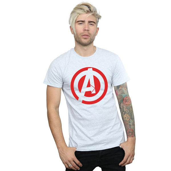 Avengers Assemble Herr Solid Logo Bomull T-shirt M Sports Grey Sports Grey M