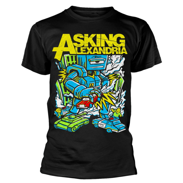 Asking Alexandria Unisex Vuxen Killer Robot Bomull T-Shirt M Svart Black M