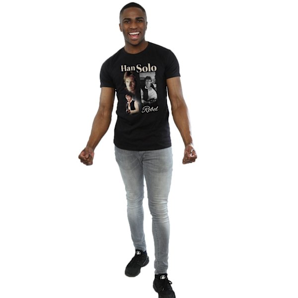 Star Wars Herr Han Solo 90-talsstil T-shirt 3XL Svart Black 3XL