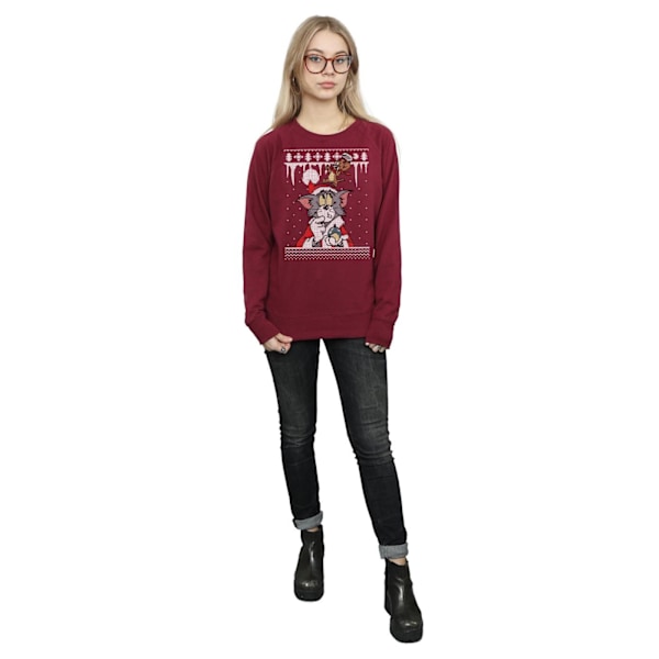 Tom And Jerry Dam/Damer Jul Fair Isle Sweatshirt L Bu Burgundy L