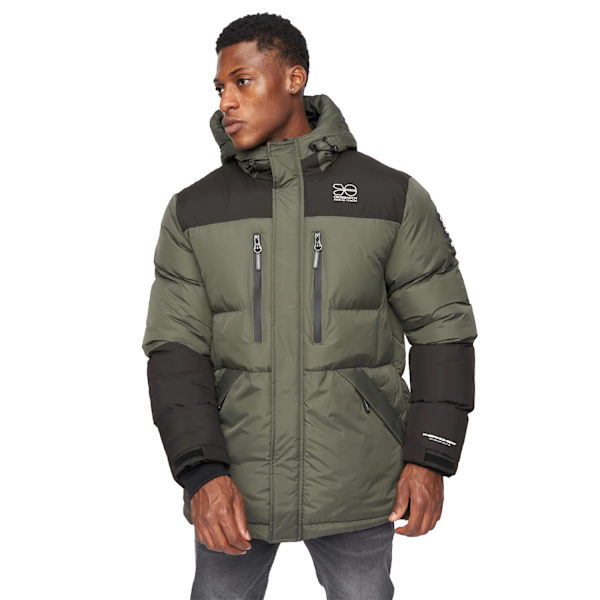 Crosshatch Herr Squadage Panelerad Jacka M Oliv Olive M