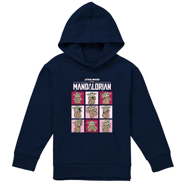 Star Wars The Mandalorian Barn/Barn Grogu Rutor Tröja Navy 5-6 Years