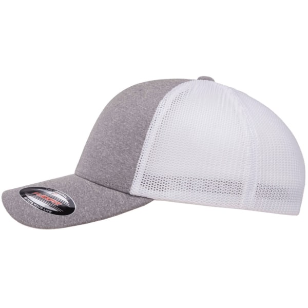 Flexfit By Yupoong Melange Mesh Trucker Cap One Size Heather/Wh Heather/White One Size