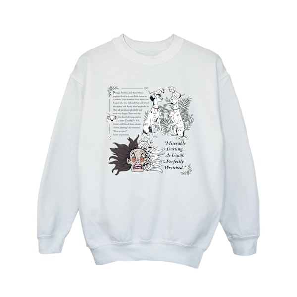 Disney Girls 101 Dalmatians Miserable Darling Sweatshirt 9-11 år White 9-11 Years