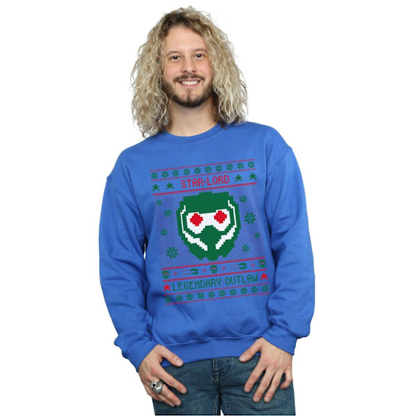 Marvel Herr Guardians Of The Galaxy Vol. 2 Star Lord Fair Isle Royal Blue L