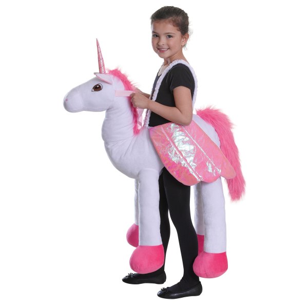 Bristol Novelty Barn/Barn Riding Unicorn Kostym En Storlek Pink/White One Size
