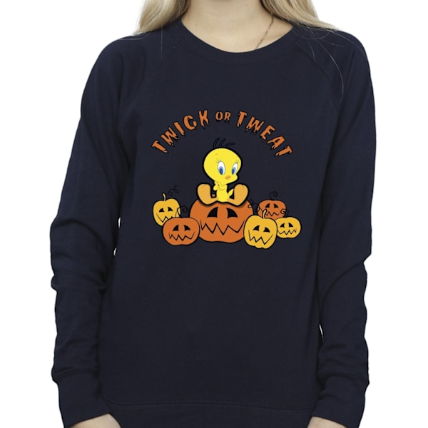 Looney Tunes Dam/Damer Twick Or Tweat Sweatshirt M Marinblå Navy Blue M