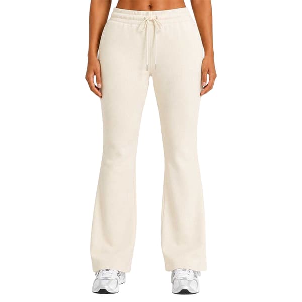 I Saw It First Joggingbyxor för damer med utsvängd öppen nederkant och avslappnad passform Cream 8 UK