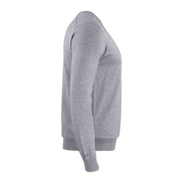Cutter & Buck Oakville stickad V-ringad tröja för män S Gråmelerad Grey Melange S