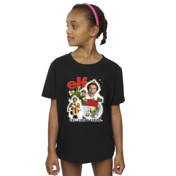 Elf Girls Buddy Collage Bomull T-shirt 9-11 år Svart Black 9-11 Years