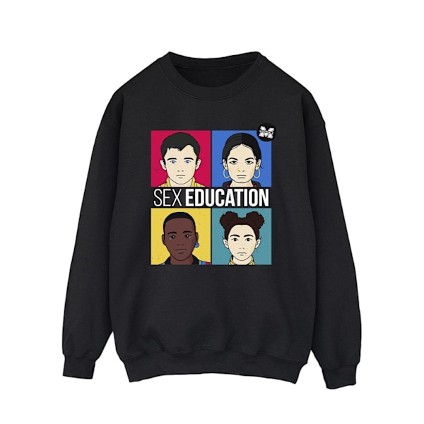 Netflix Mens Sex Education Teen Illustrated Sweatshirt XXL Svart Black XXL