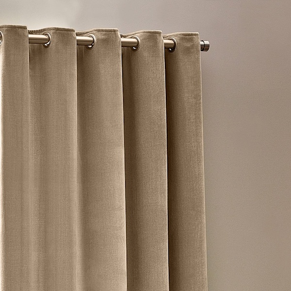 Yard Chenille Velvet Öglett Gardiner 117cm x 137cm Naturlig Natural 117cm x 137cm