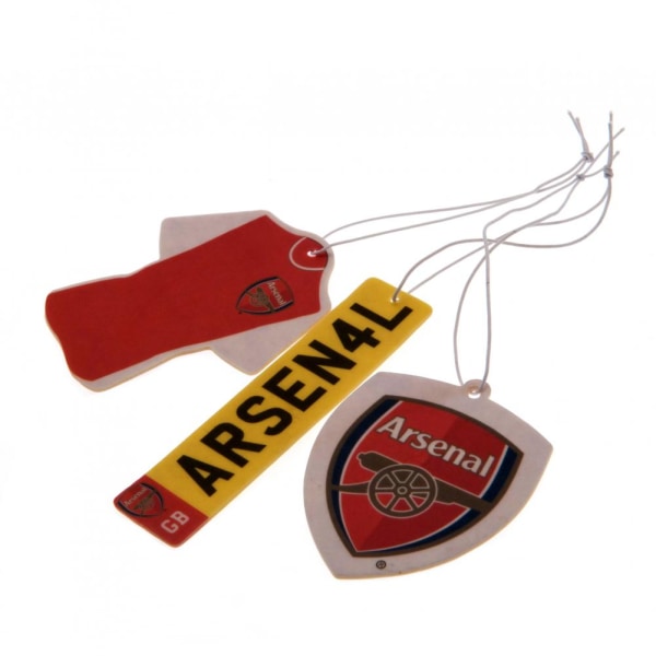 Arsenal FC Hängande luftfräschare (paket med 3) One Size Röd/Vit Red/White/Yellow One Size