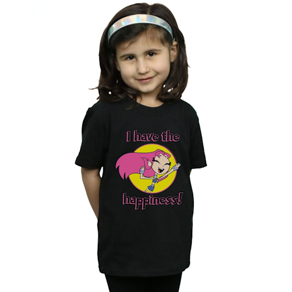 DC Comics Girls Teen Titans Go I Have The Happiness Bomull T-shirt Black 5-6 Years