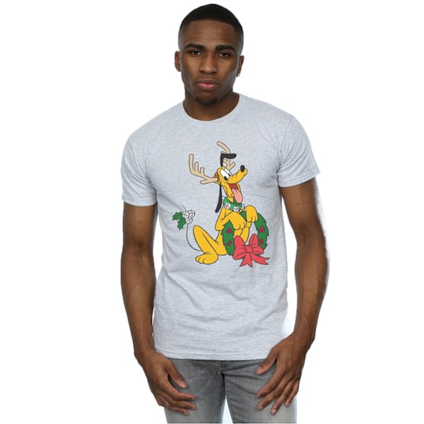 Disney Mens Pluto Jul Ren T-Shirt L Sports Grey Sports Grey L