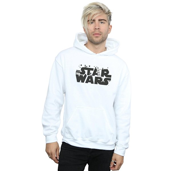Star Wars Minimalistisk Logotyp Hoodie M Vit White M