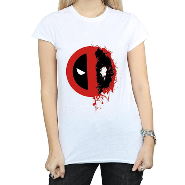 Marvel Womens/Ladies Deadpool Split Splat Logo Bomull T-shirt L White L