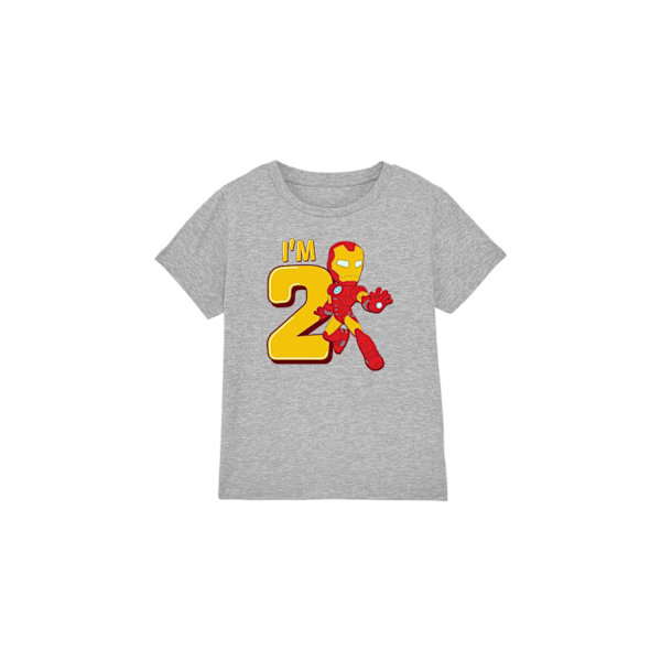 Iron Man Barn/Barn Söt 2-årsdag T-shirt 5-6 År Spo Sport Heather 5-6 Years